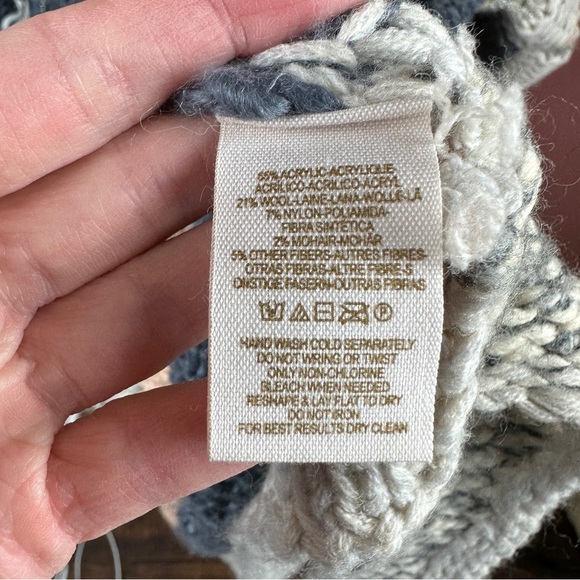 FREE PEOPLE Small Cardigan Sands of Time Sweater Cozy Long Mixed Knit Metallic - Picture 6 of 8